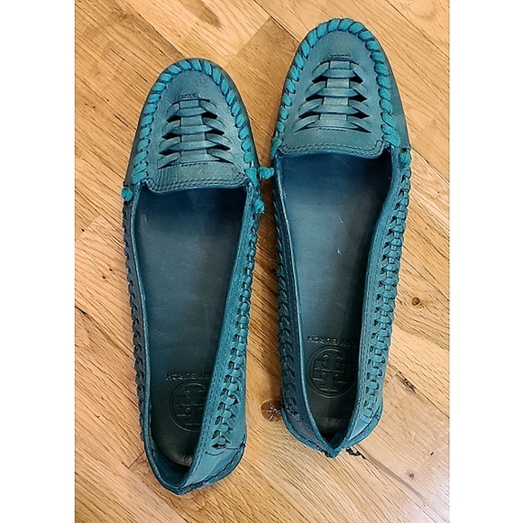 Tory Burch Woven Nadia Driver Moccasin Leather Loafer Size 8.5 - Picture 2 of 7